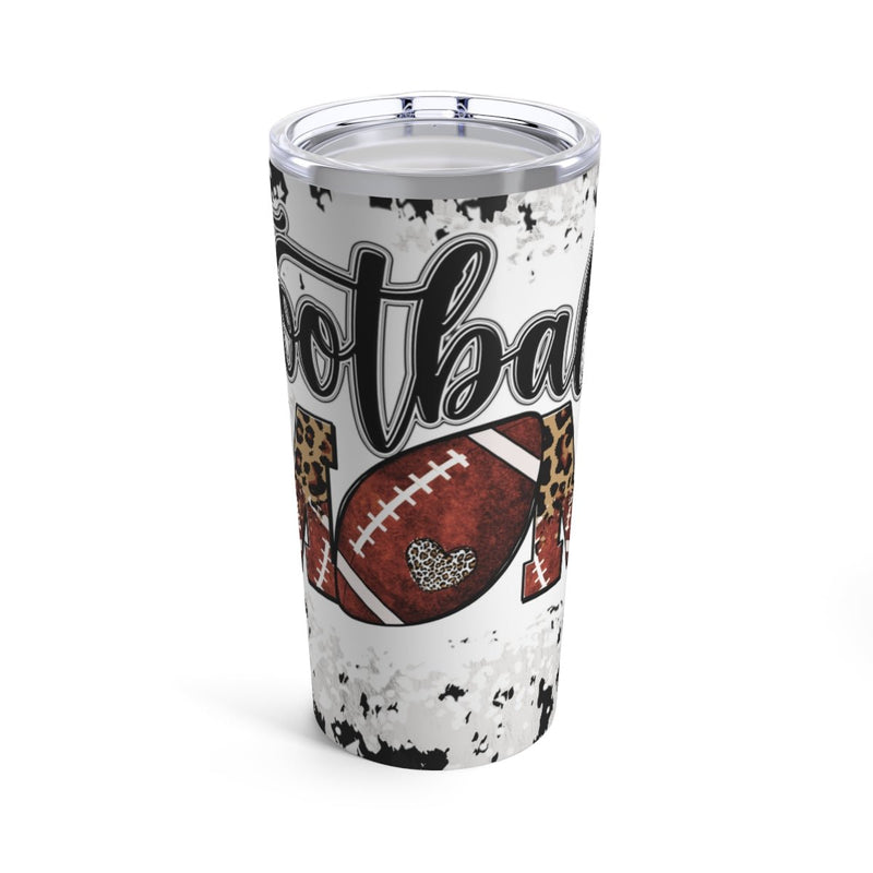 Cowhide Football Mom Tumbler 20oz