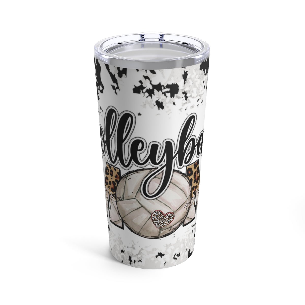 Cowhide Volleyball Mom Tumbler 20oz