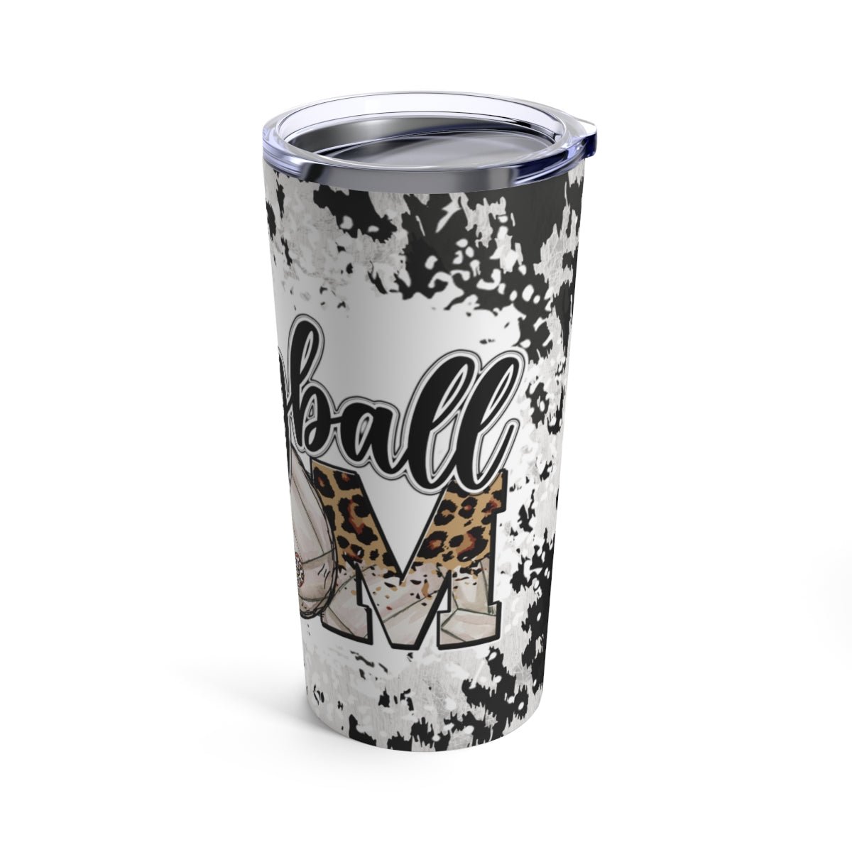 Cowhide Volleyball Mom Tumbler 20oz