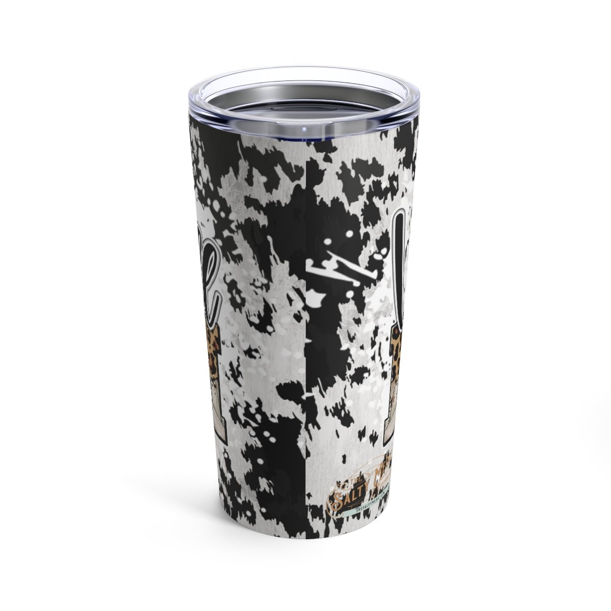 Cowhide Volleyball Mom Tumbler 20oz