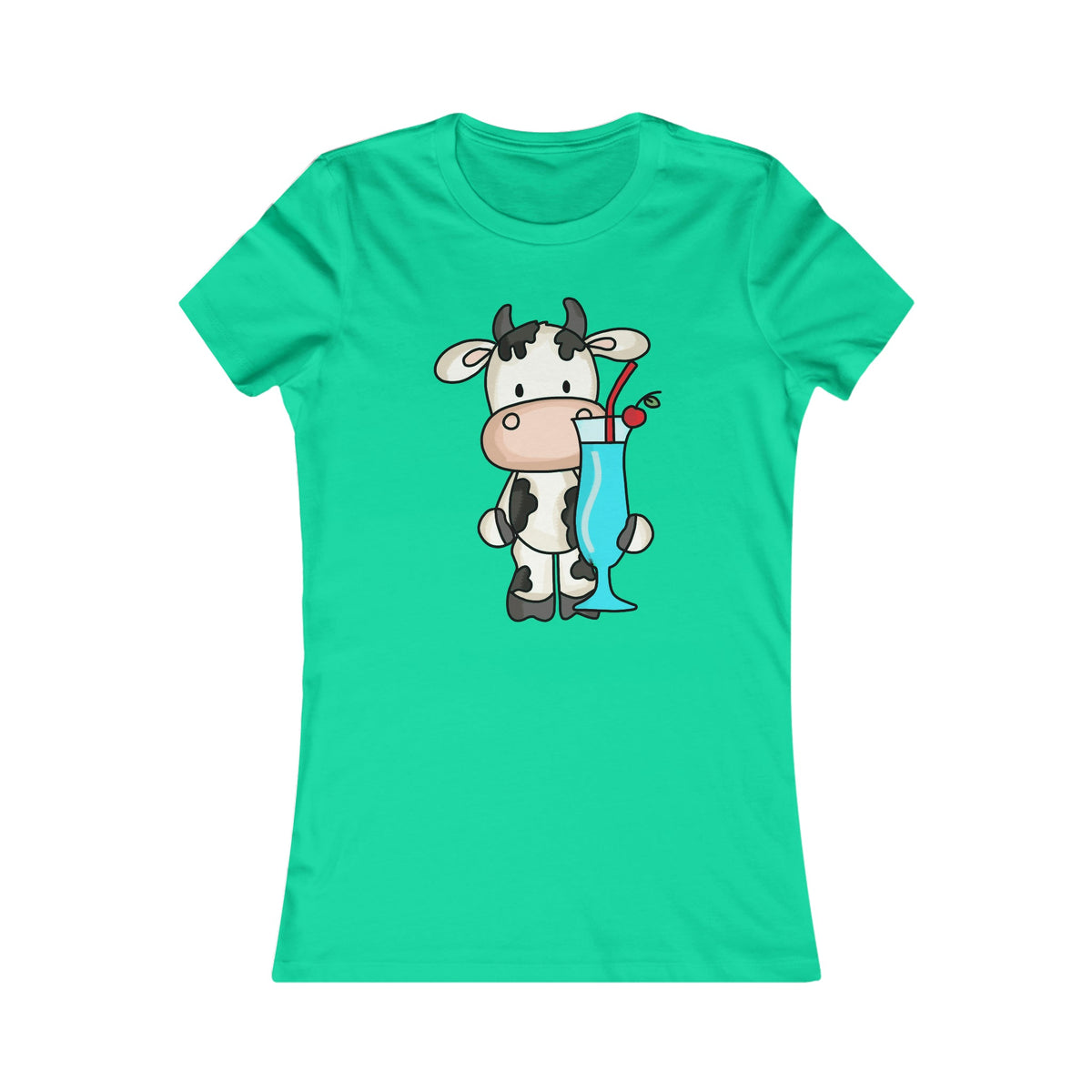 Cute Cow Women's Tee Teal