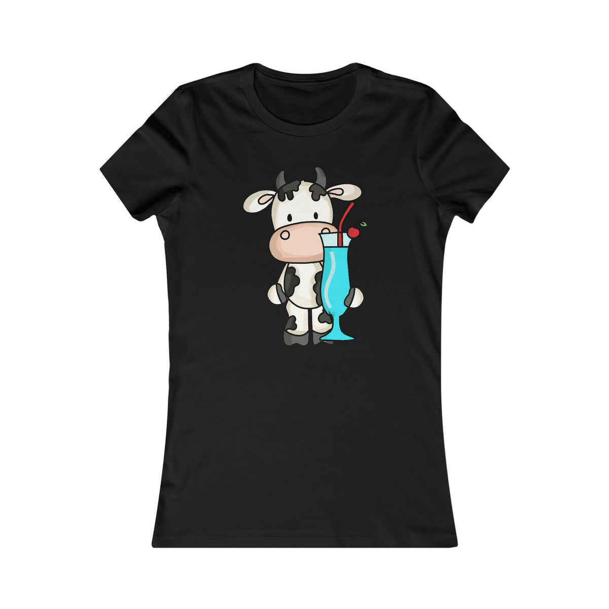 Cute Cow Women's Tee Black