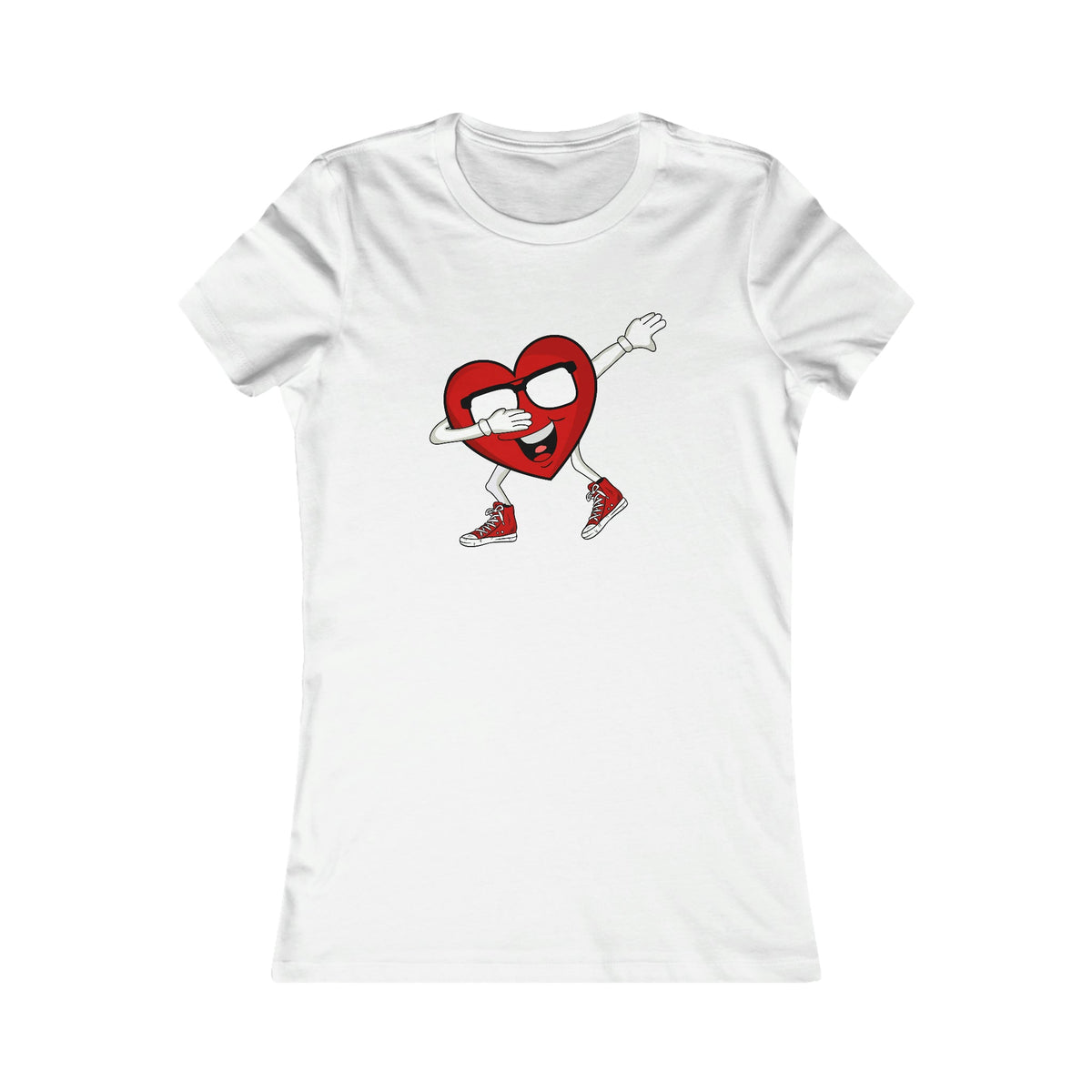 Dabbing Heart Women's Tee White