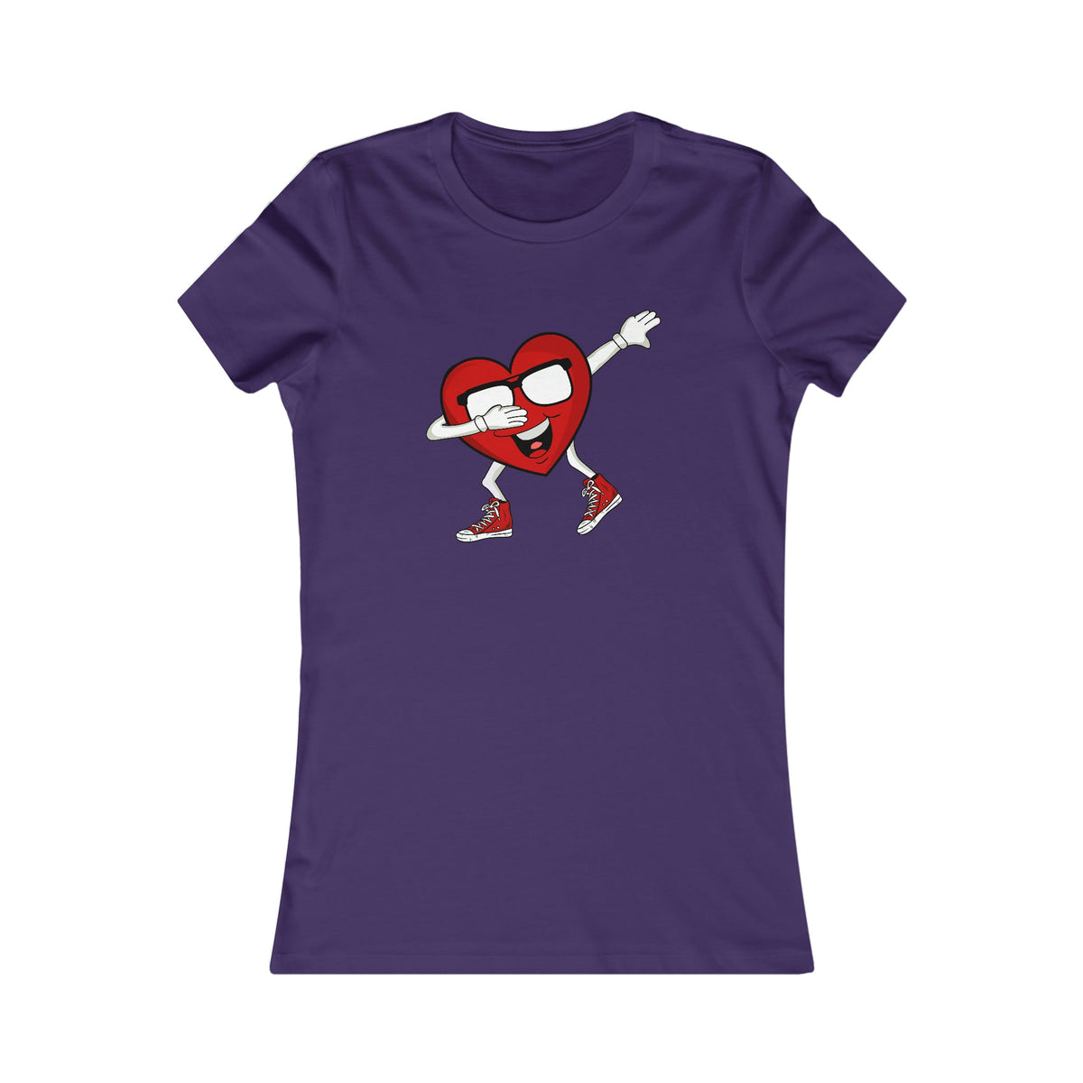 Dabbing Heart Women's Tee Team Purple