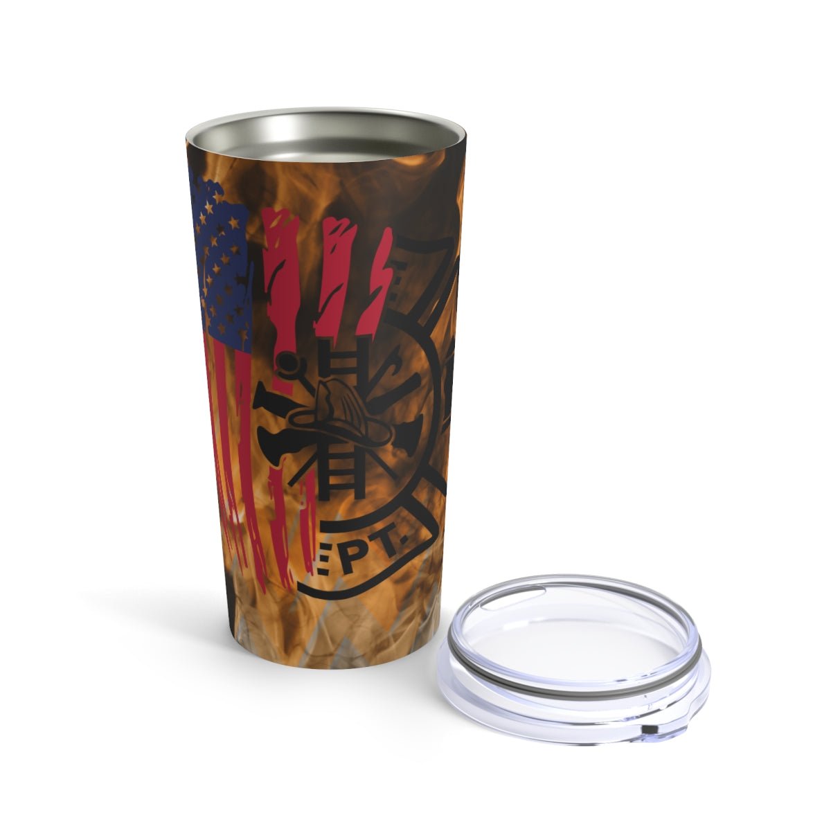 Distressed Fire Department Tumbler 20oz - Salty Medic Clothing Co.