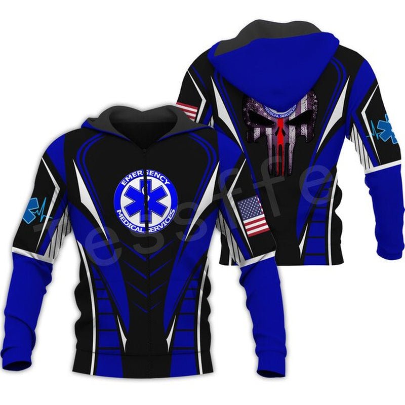 EMT - EMS 3D Sublimated Hoodie, Zip-Up or Sweatshirt