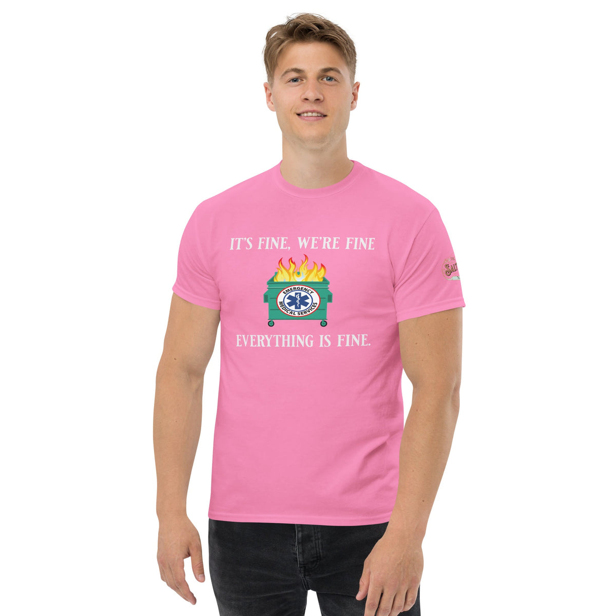 Everything is fine Men's classic tee Azalea