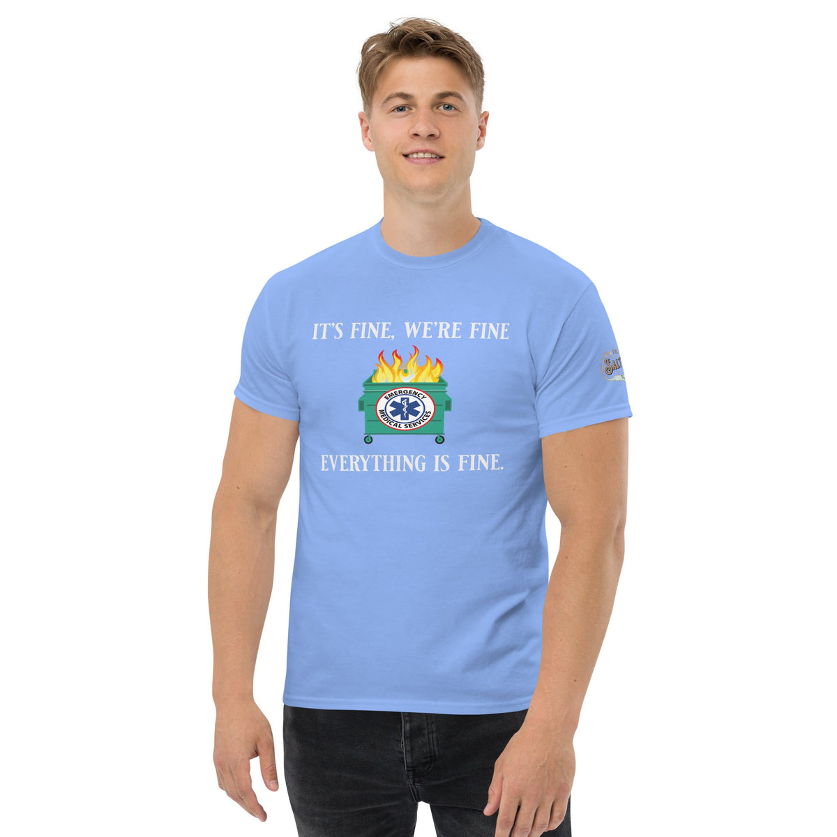 Everything is fine Men's classic tee Carolina Blue