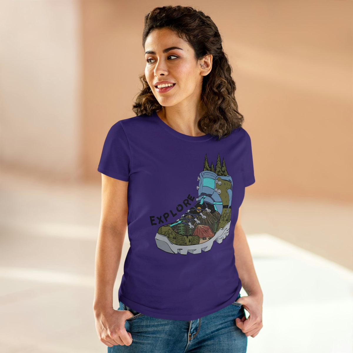 Explore Women's Midweight Cotton Tee - Salty Medic Clothing Co.