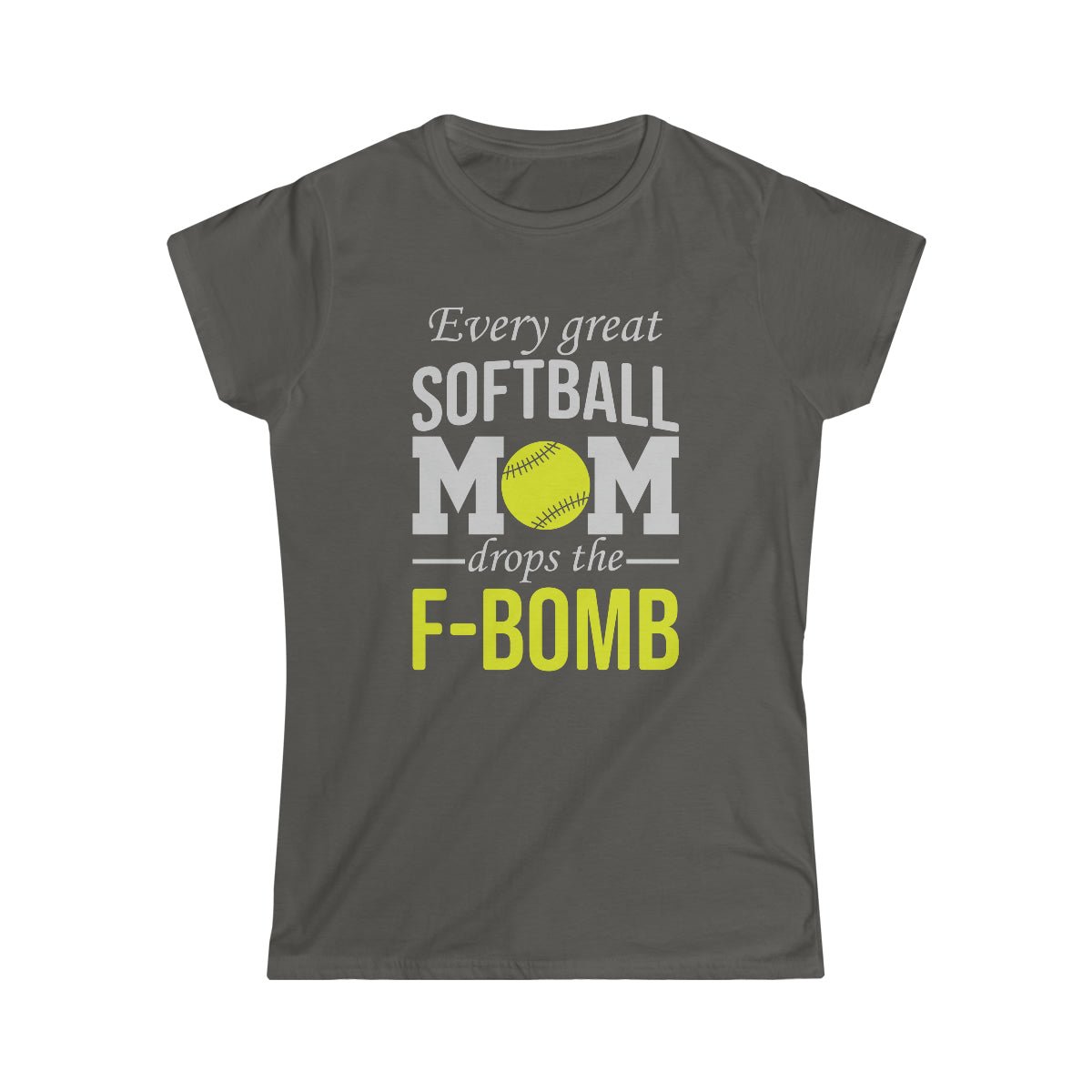 F Bomb Softball Mom Women's Softstyle Tee - Salty Medic Clothing Co.