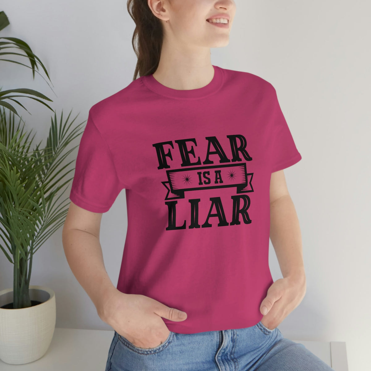 Fear is a liar Women's Short Sleeve Tee Berry