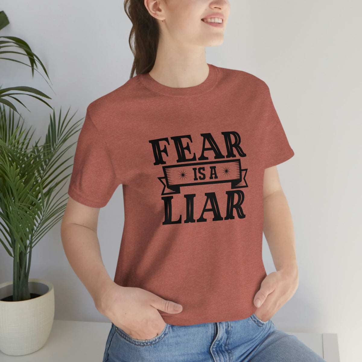 Fear is a liar Women's Short Sleeve Tee Heather Clay