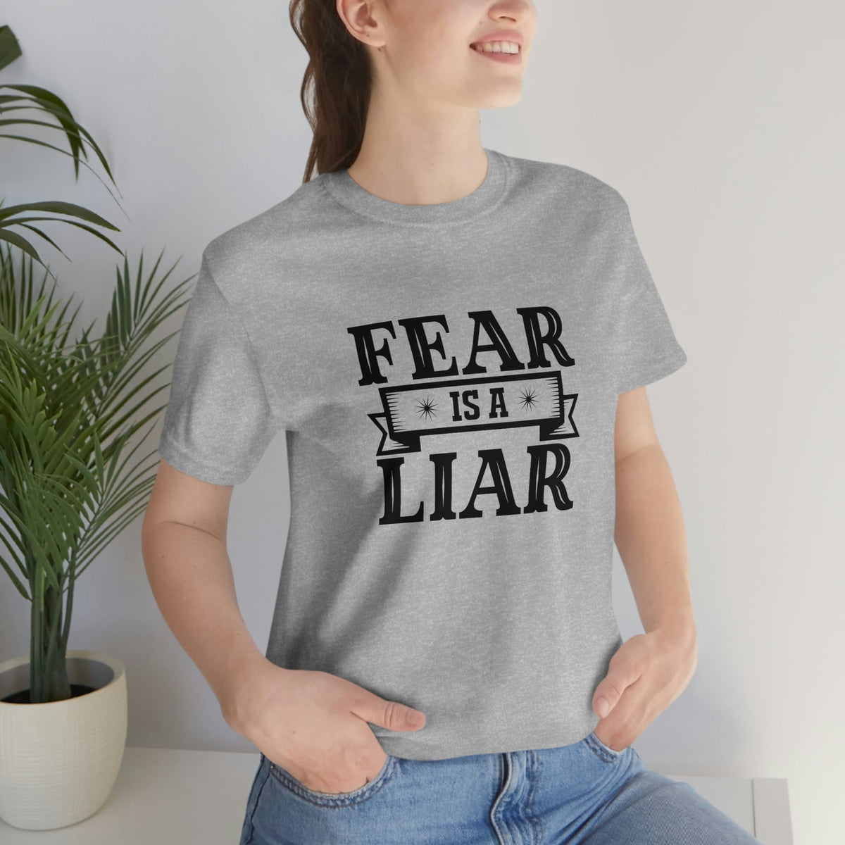 Fear is a liar Women's Short Sleeve Tee Athletic Heather