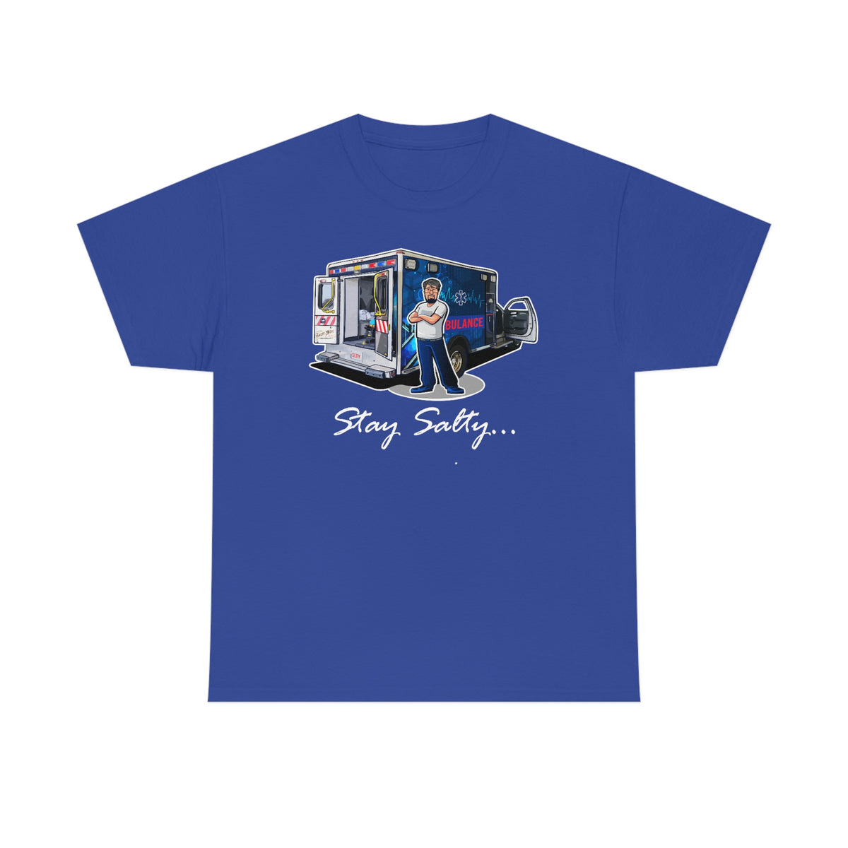 Limited Edition Stay Salty Men's Heavy Cotton Tee Cobalt