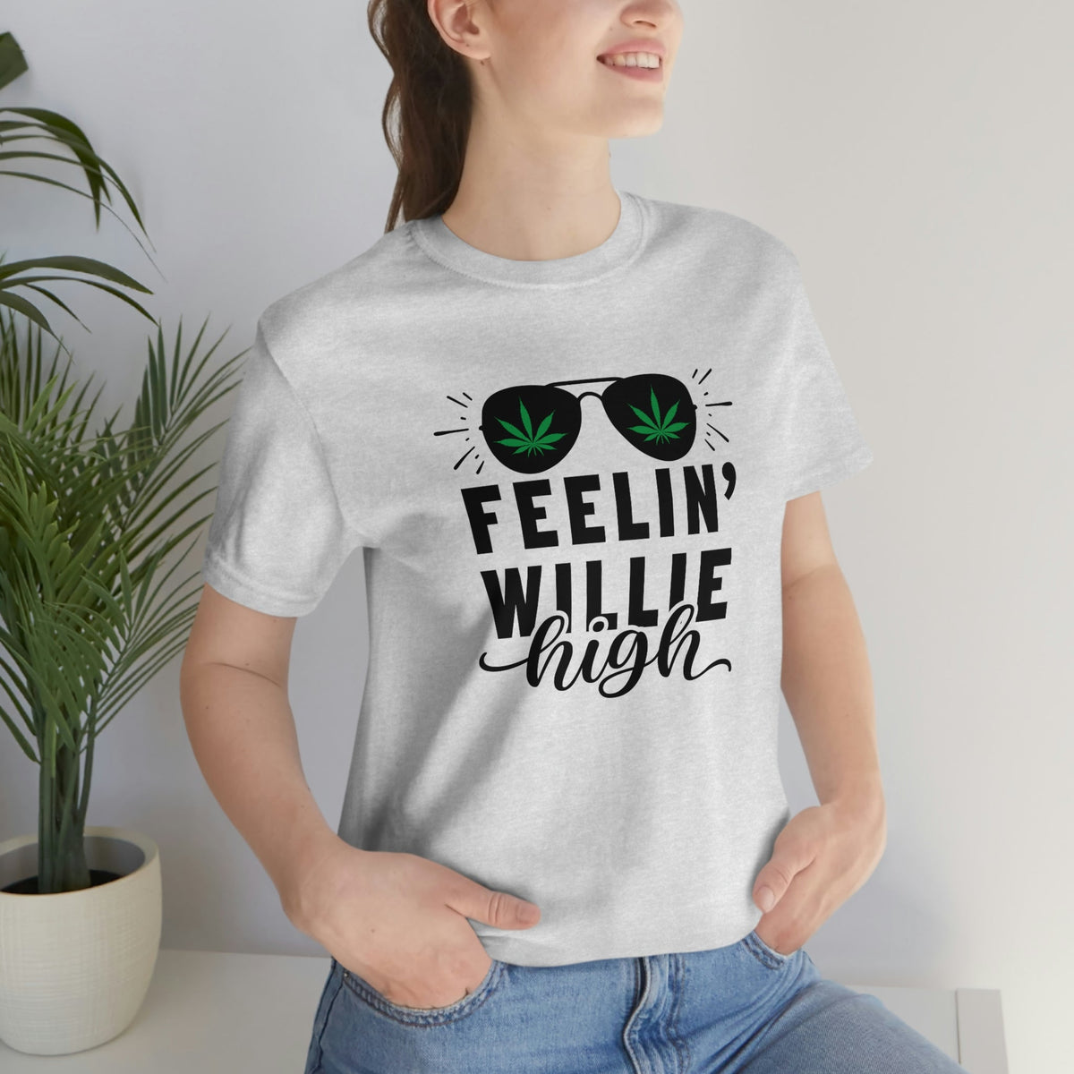 Feelin' Willie High Women's Short Sleeve Tee Ash