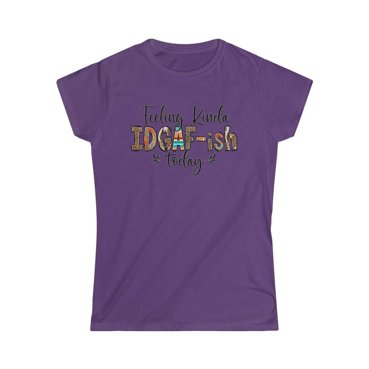 Feeling Kinda IDGAF Today Women's Softstyle Tee Purple