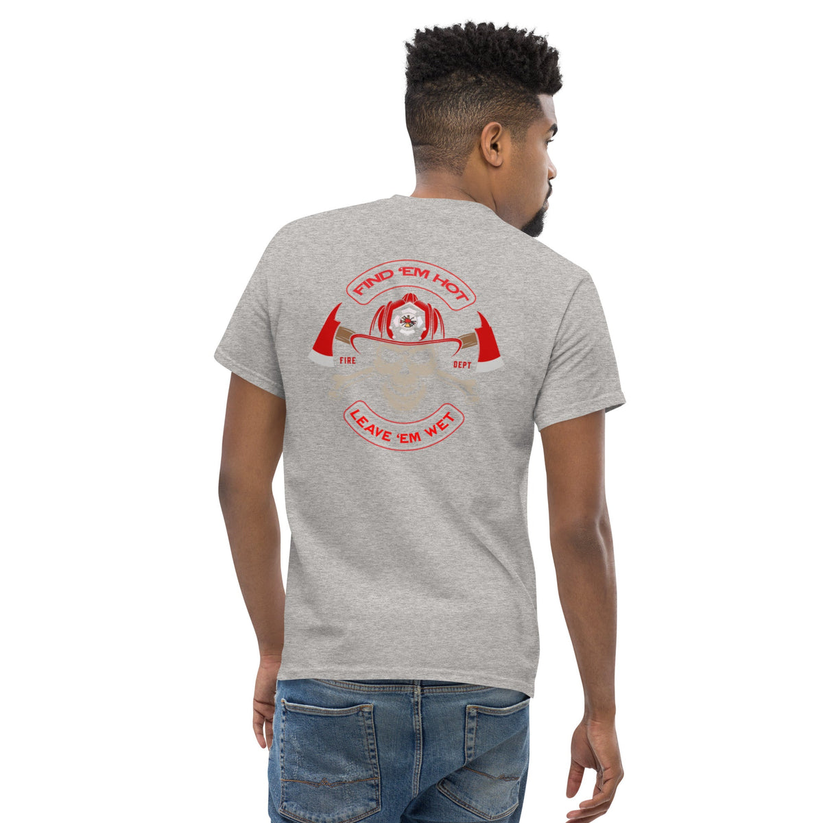 Find 'Em Hot Men's Tee Sport Grey