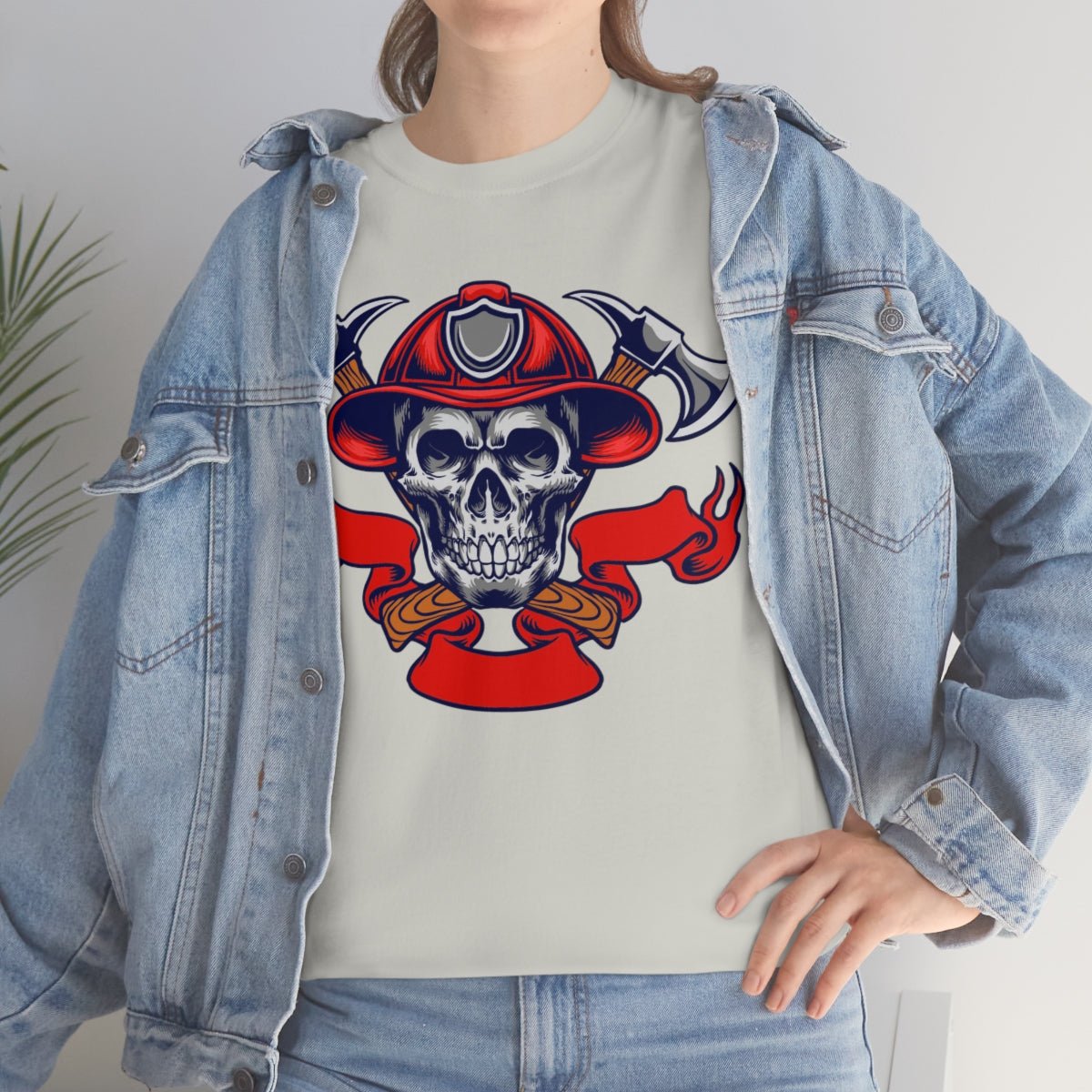 Fire Skull Cotton Tee - Salty Medic Clothing Co.