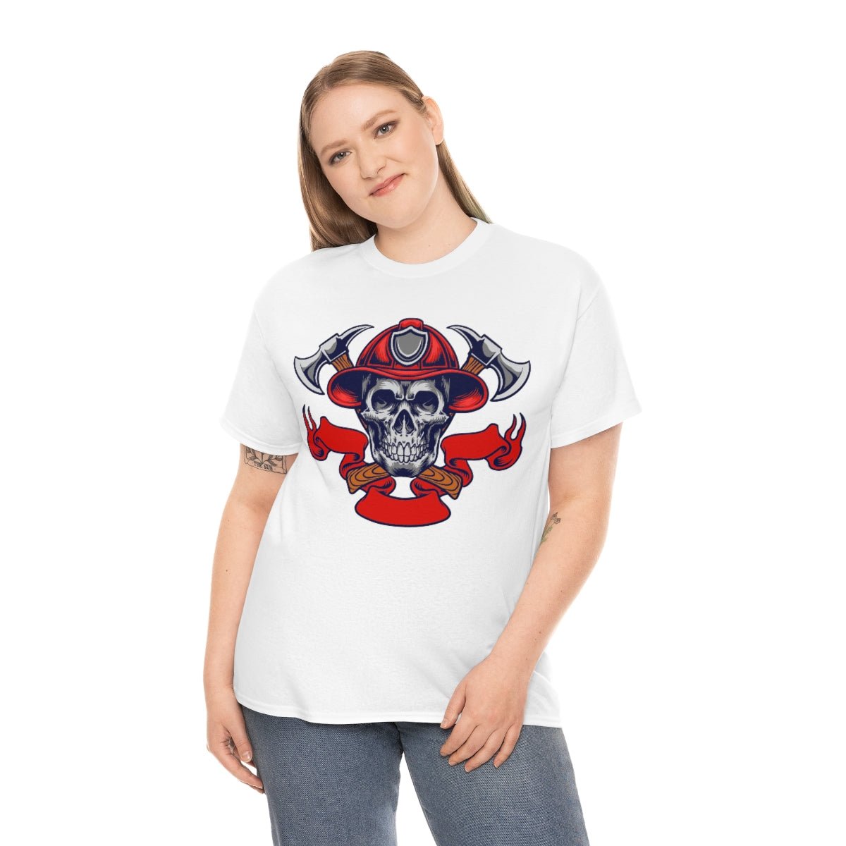 Fire Skull Cotton Tee - Salty Medic Clothing Co.