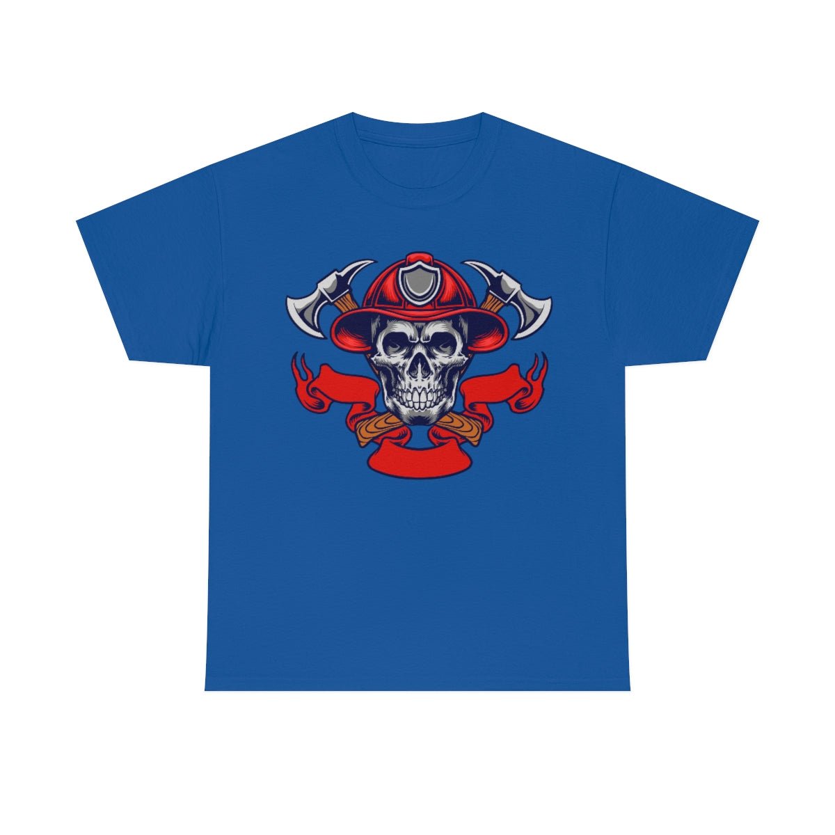 Fire Skull Cotton Tee Royal