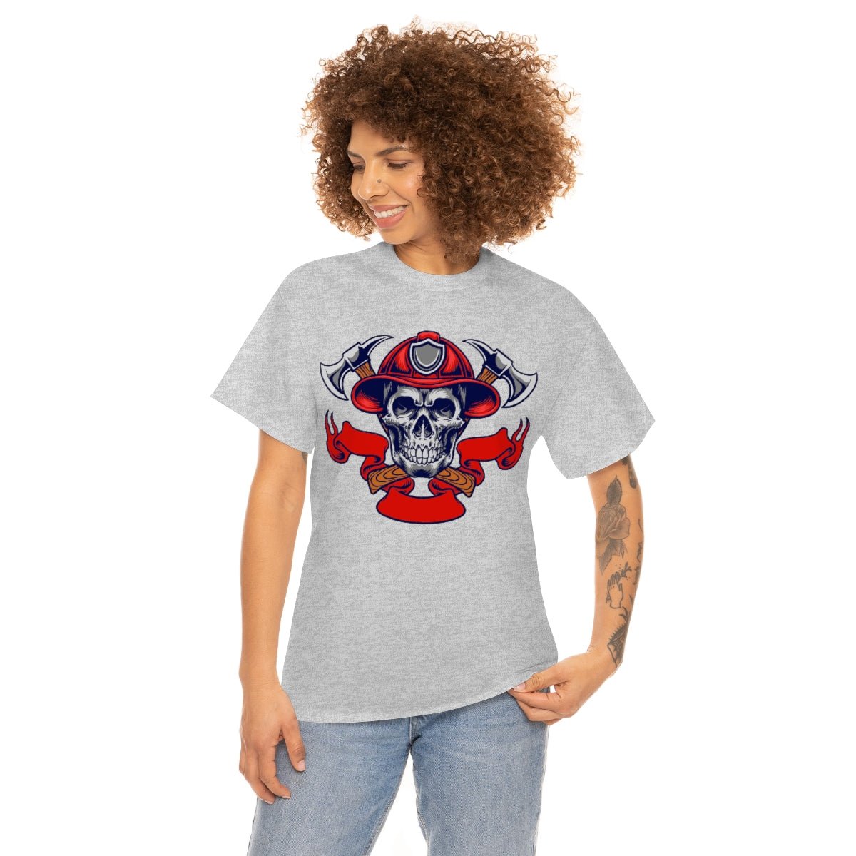 Fire Skull Cotton Tee - Salty Medic Clothing Co.