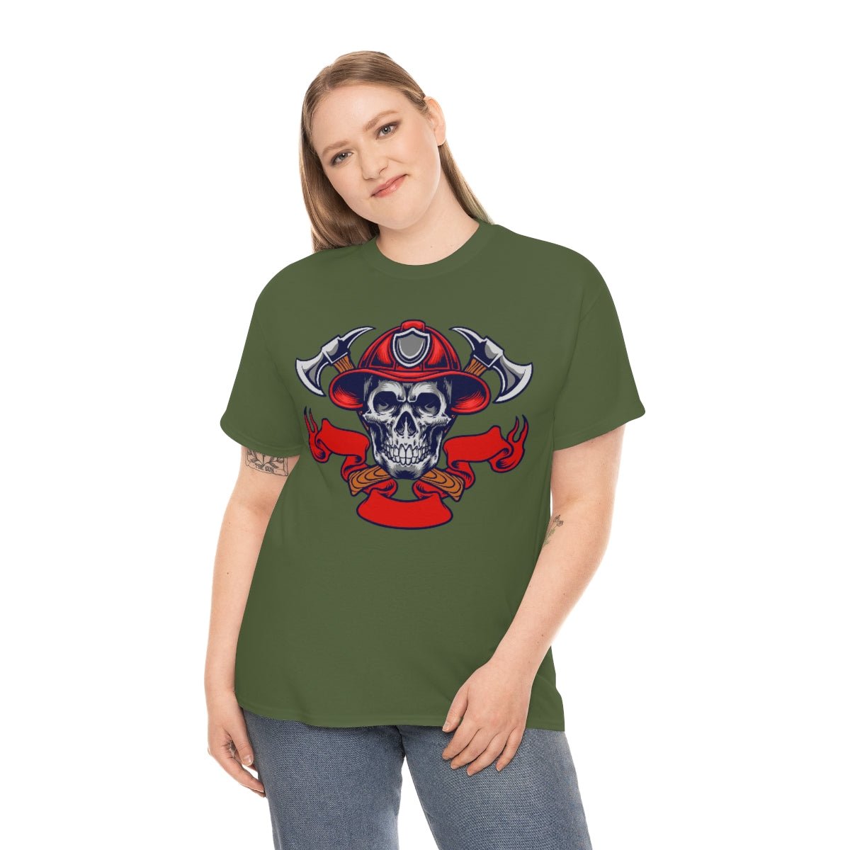 Fire Skull Cotton Tee - Salty Medic Clothing Co.