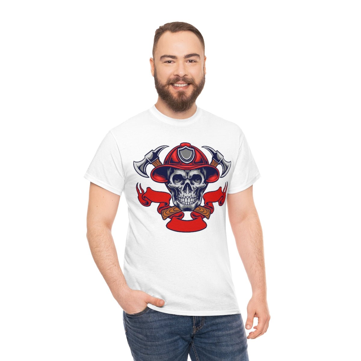 Fire Skull Cotton Tee - Salty Medic Clothing Co.