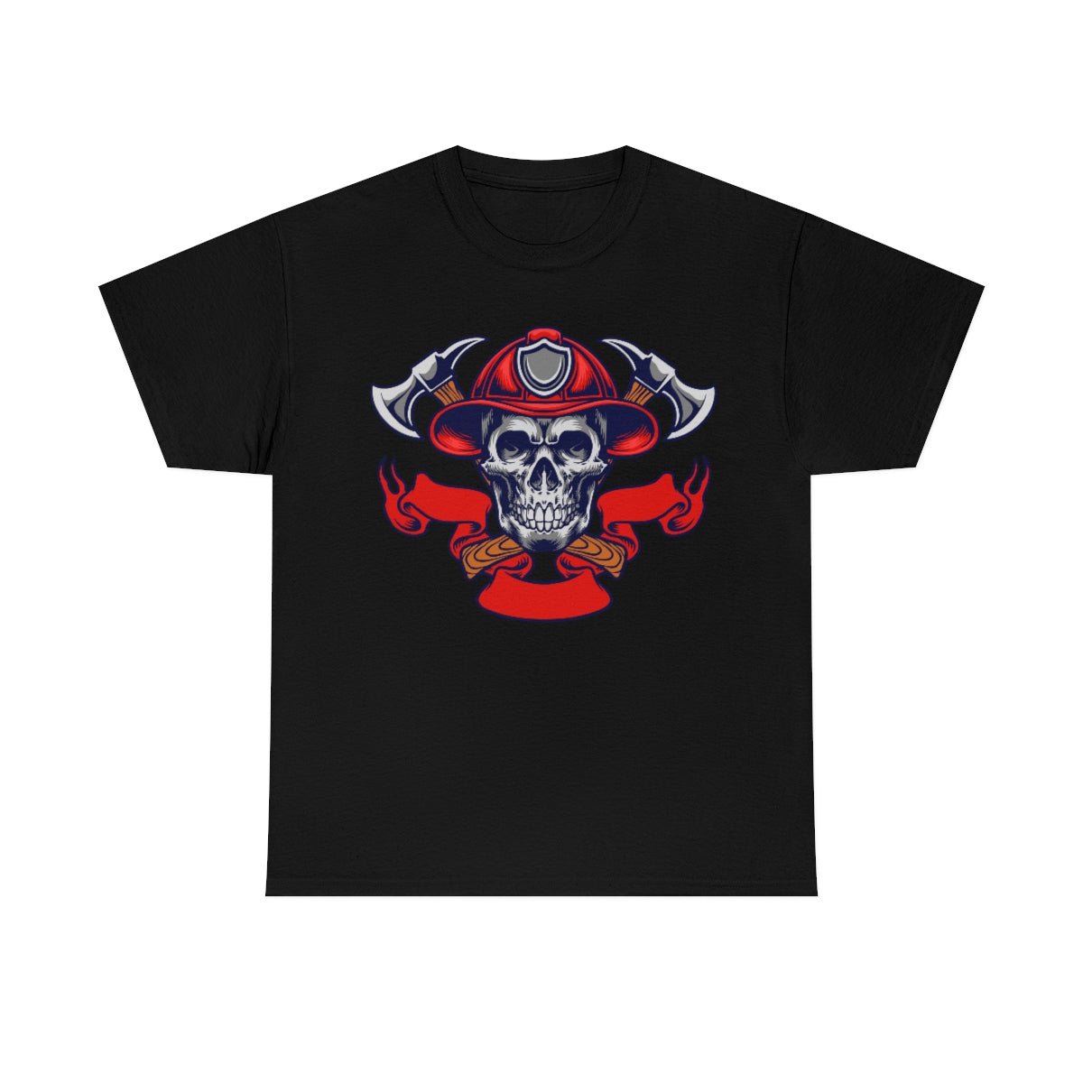 Fire Skull Cotton Tee Black