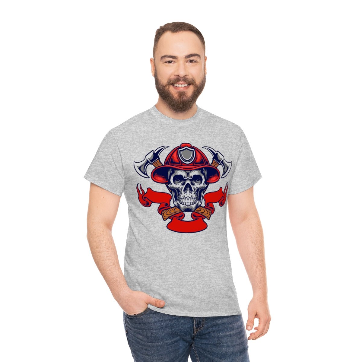 Fire Skull Cotton Tee - Salty Medic Clothing Co.