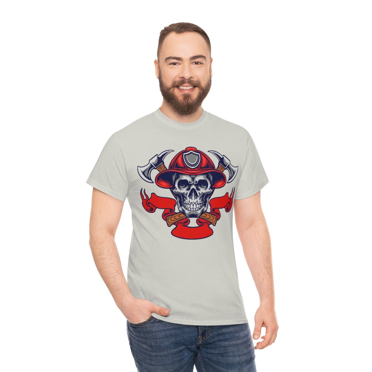 Fire Skull Cotton Tee - Salty Medic Clothing Co.