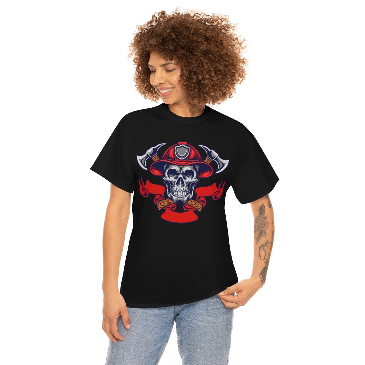 Fire Skull Cotton Tee - Salty Medic Clothing Co.