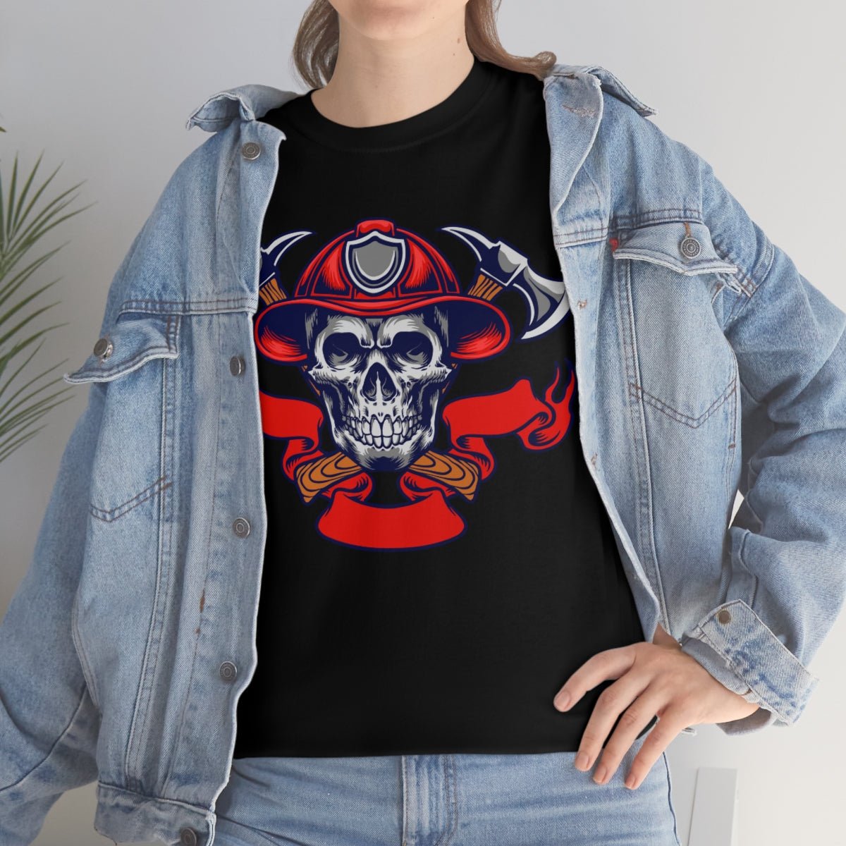 Fire Skull Cotton Tee - Salty Medic Clothing Co.