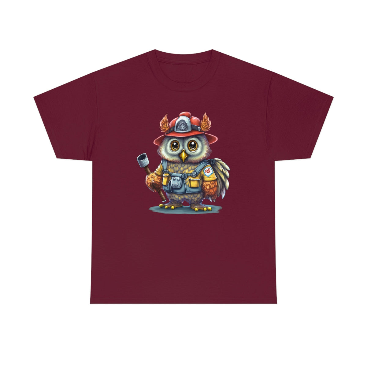 Firefighting Owl Maroon