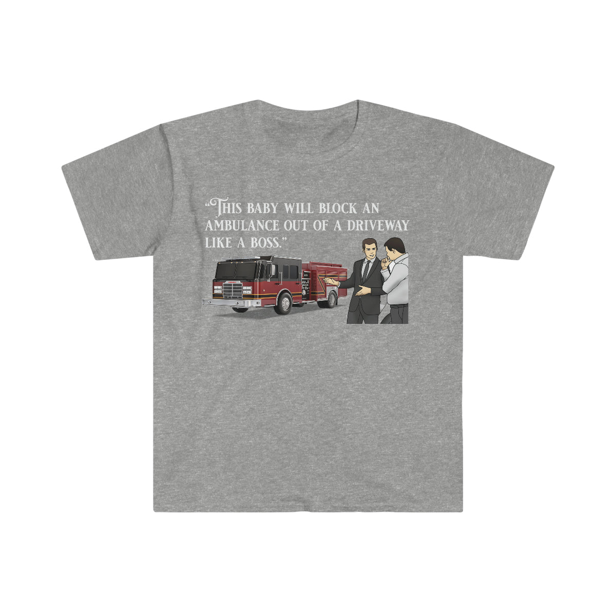 Firetruck Salesman Softstyle T-Shirt Sport Grey