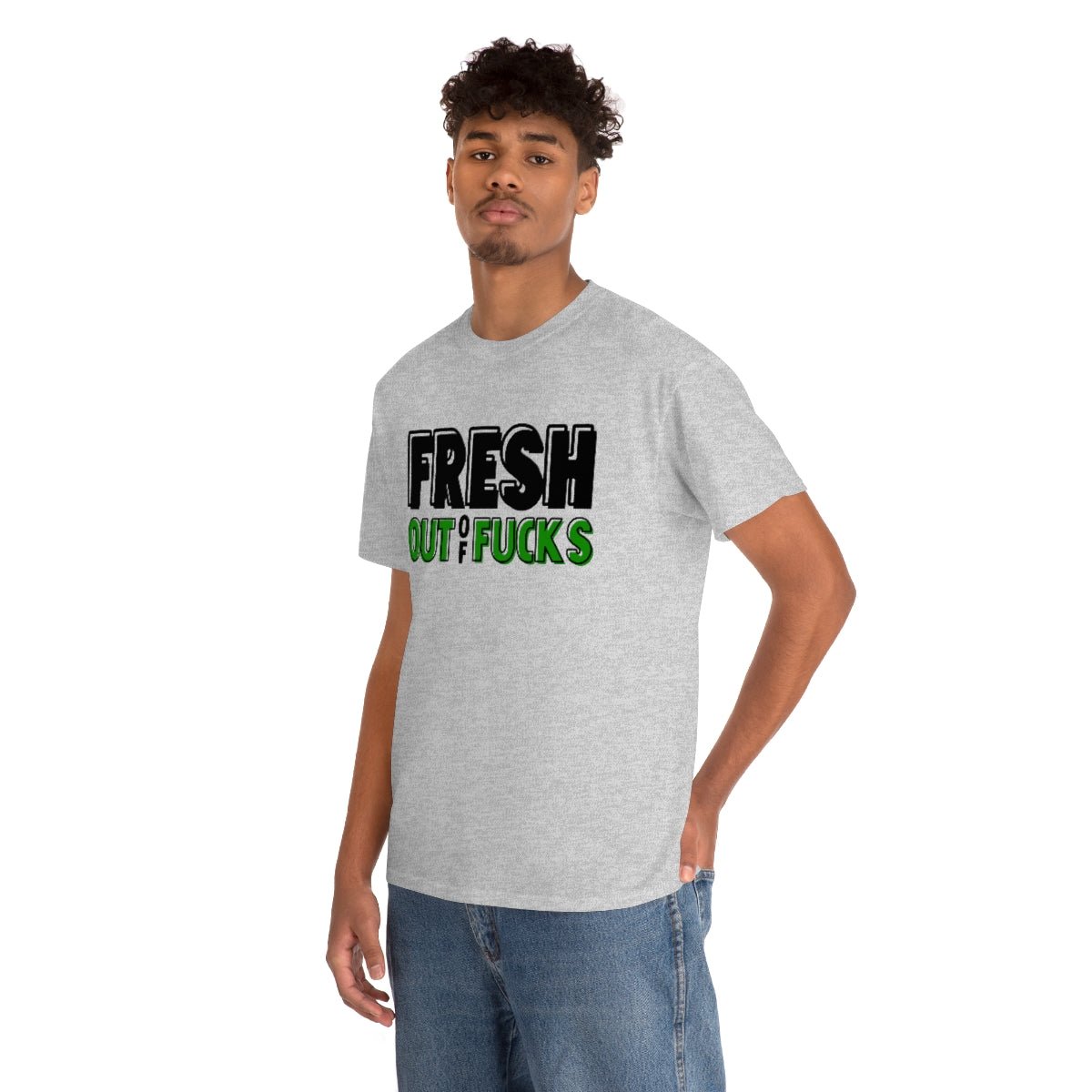 Fresh Out Of Fuc*s Cotton Tee Sport Grey