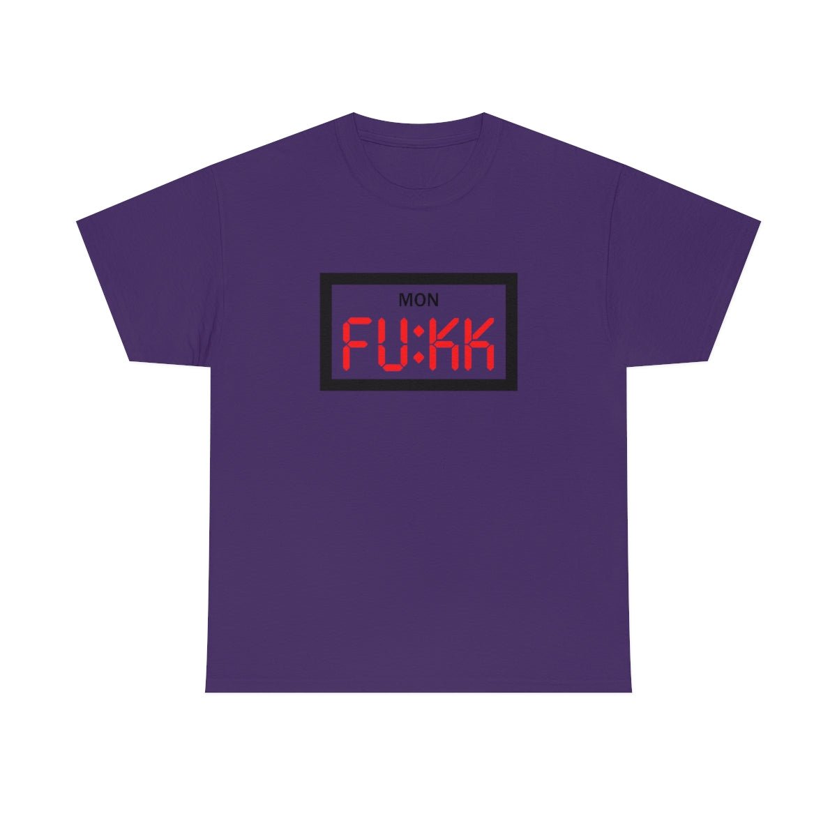 Fukk Monday Men's Heavy Cotton Tee Purple