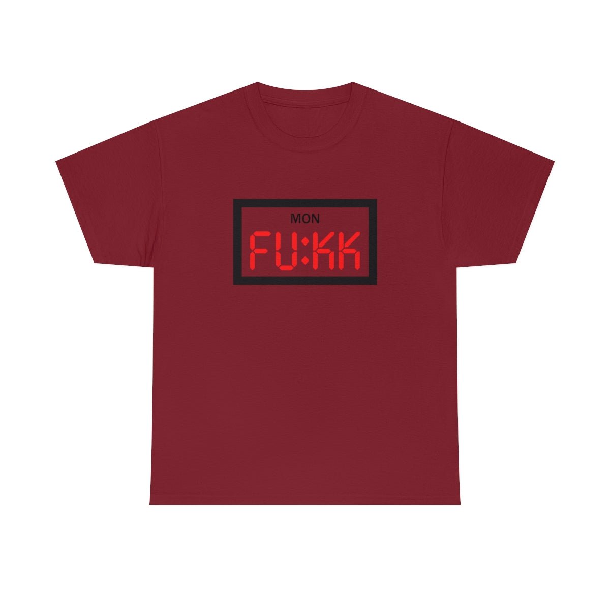 Fukk Monday Men's Heavy Cotton Tee Cardinal Red