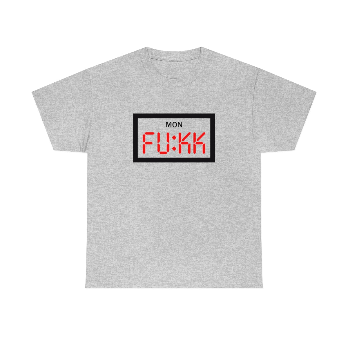 Fukk Monday Men's Heavy Cotton Tee Sport Grey