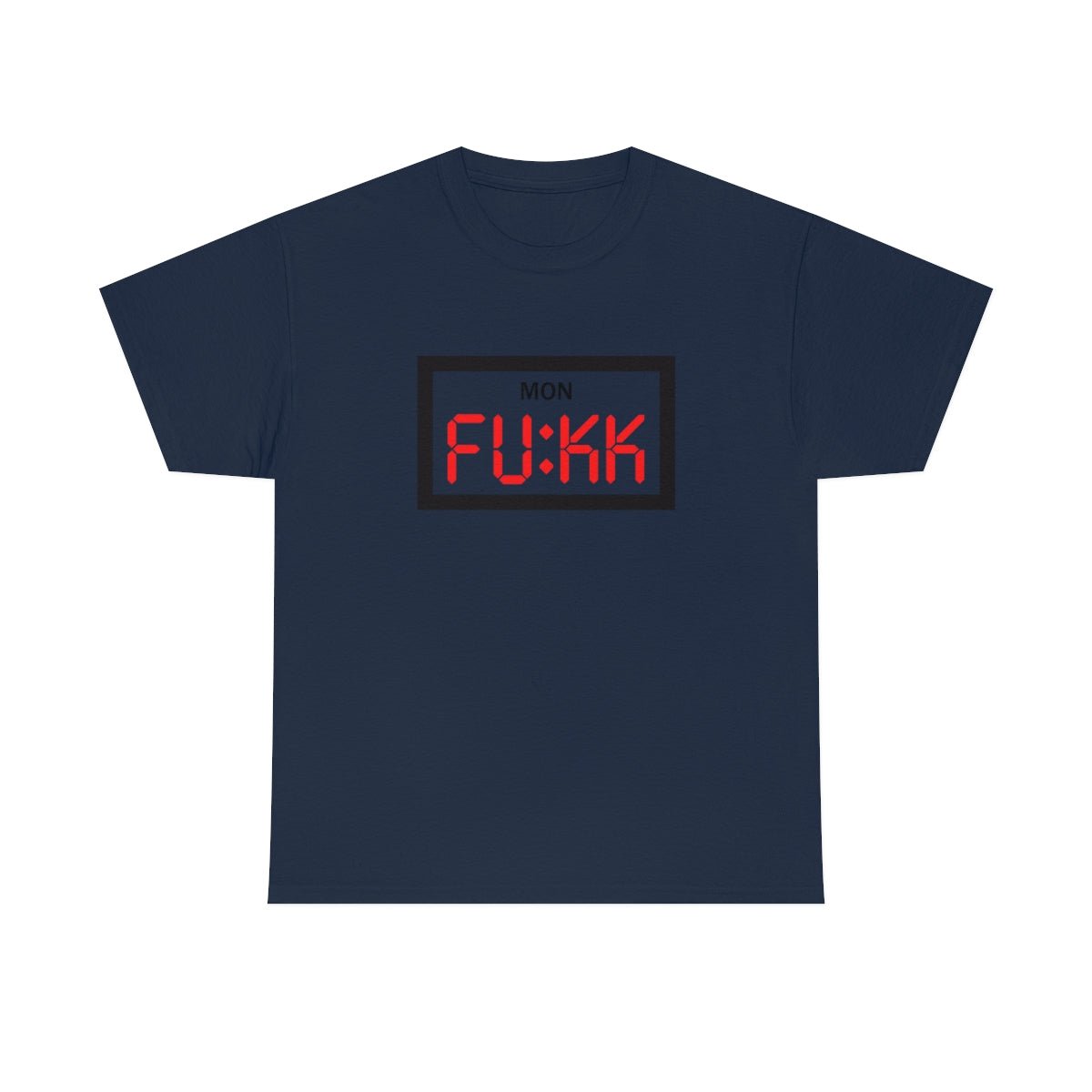 Fukk Monday Men's Heavy Cotton Tee Navy