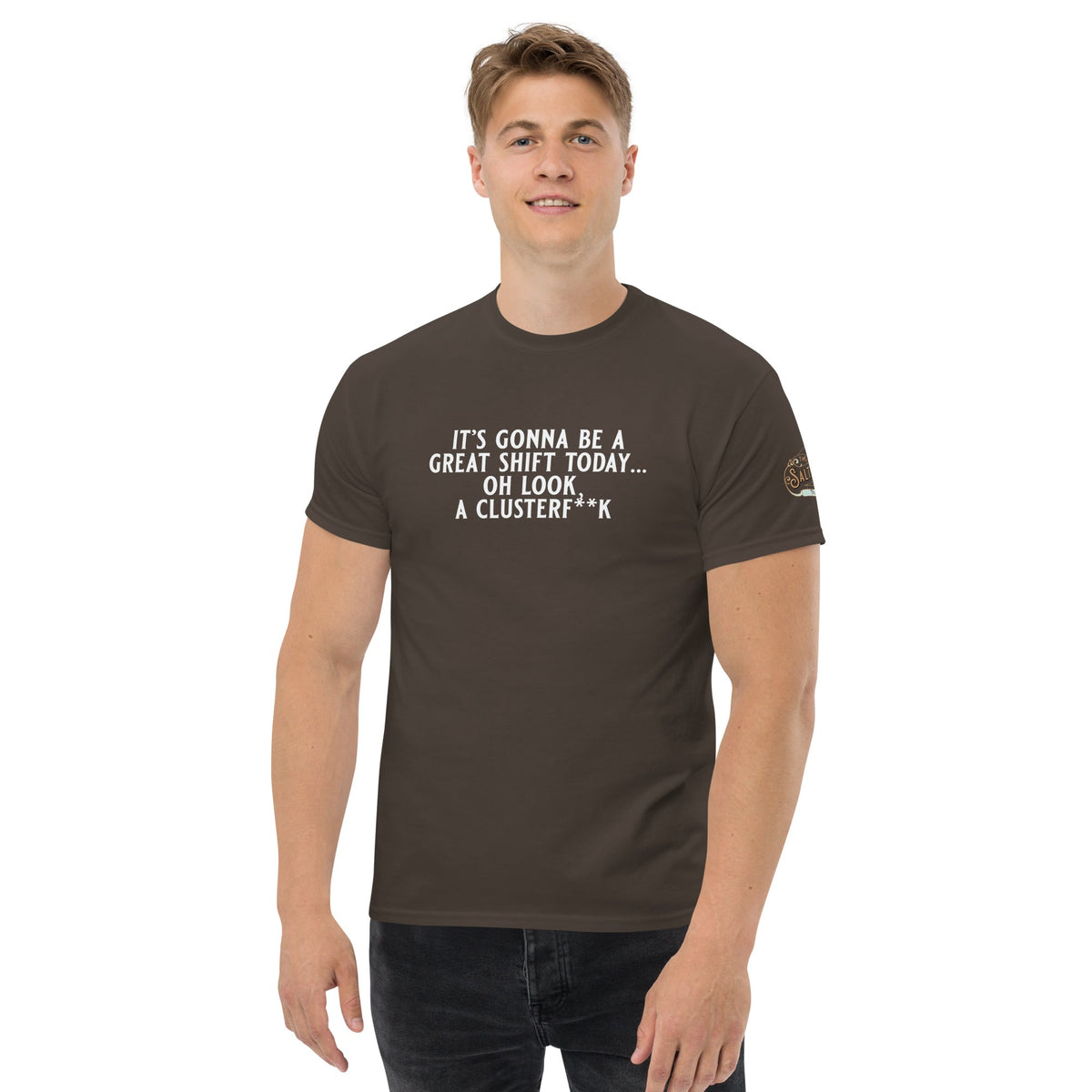 Gonna be a great shift Men's classic tee Dark Chocolate