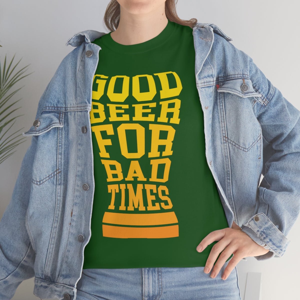 Good Beer For Bad Times Men's Cotton Tee