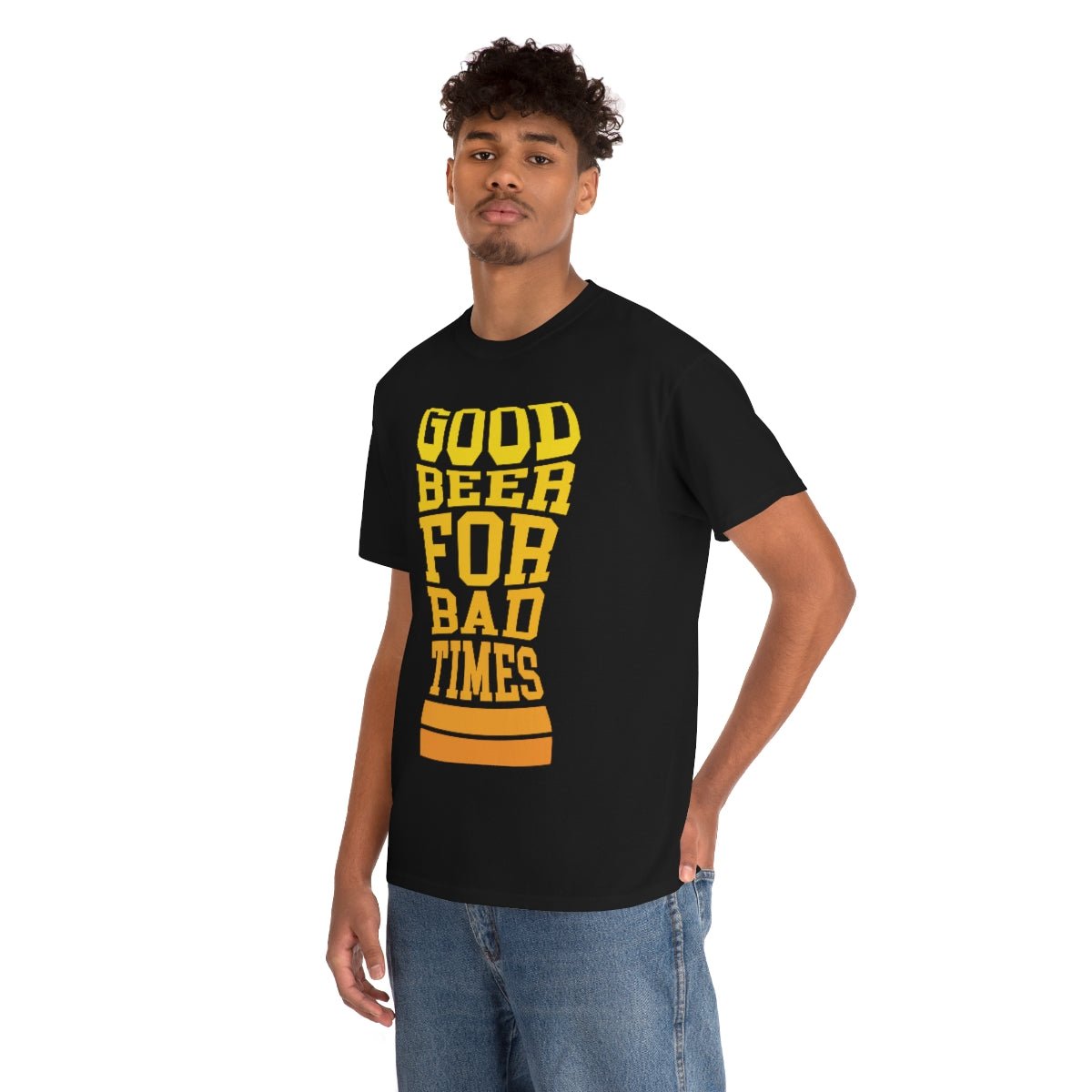 Good Beer For Bad Times Men's Cotton Tee