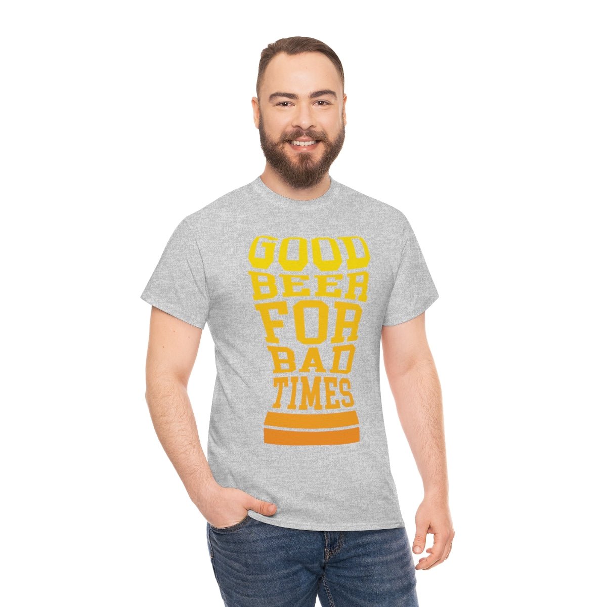 Good Beer For Bad Times Men's Cotton Tee - Salty Medic Clothing Co.