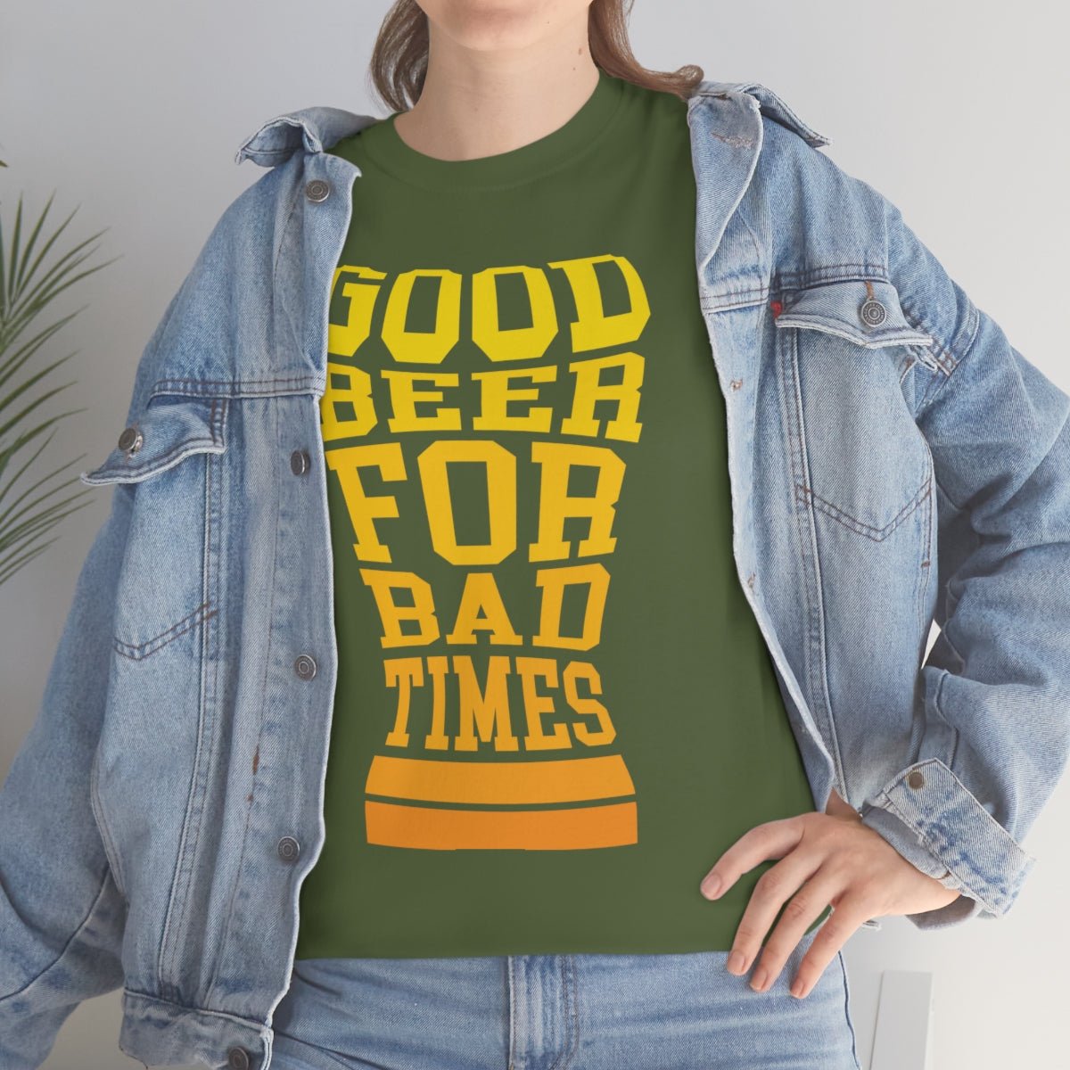 Good Beer For Bad Times Men's Cotton Tee