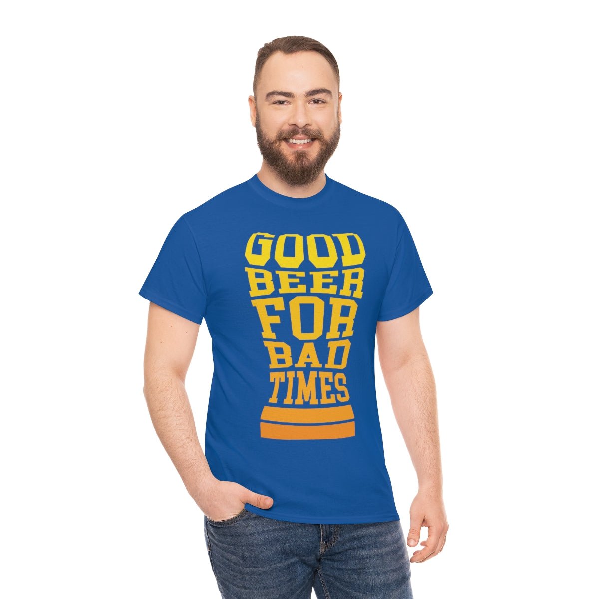 Good Beer For Bad Times Men's Cotton Tee - Salty Medic Clothing Co.