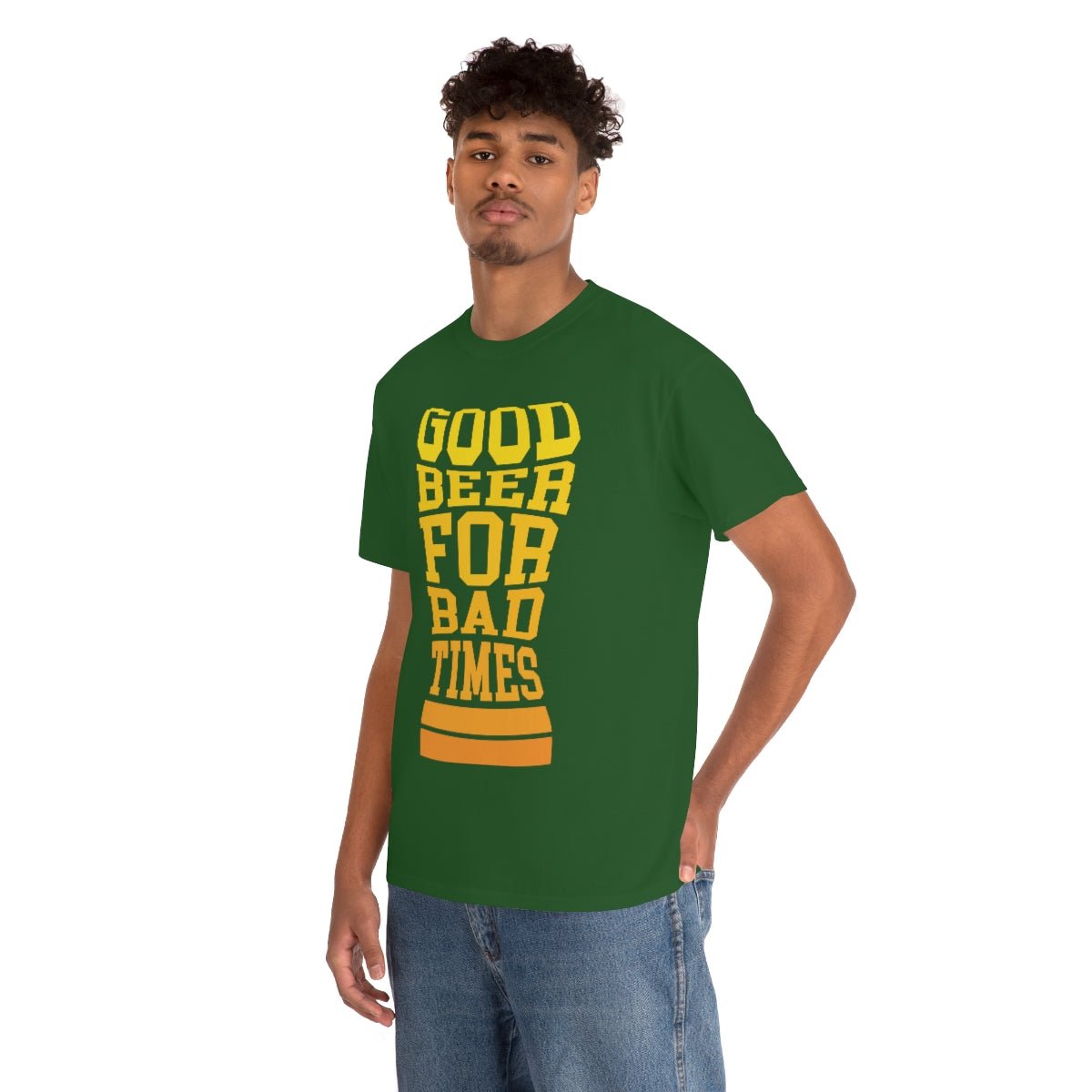 Good Beer For Bad Times Men's Cotton Tee