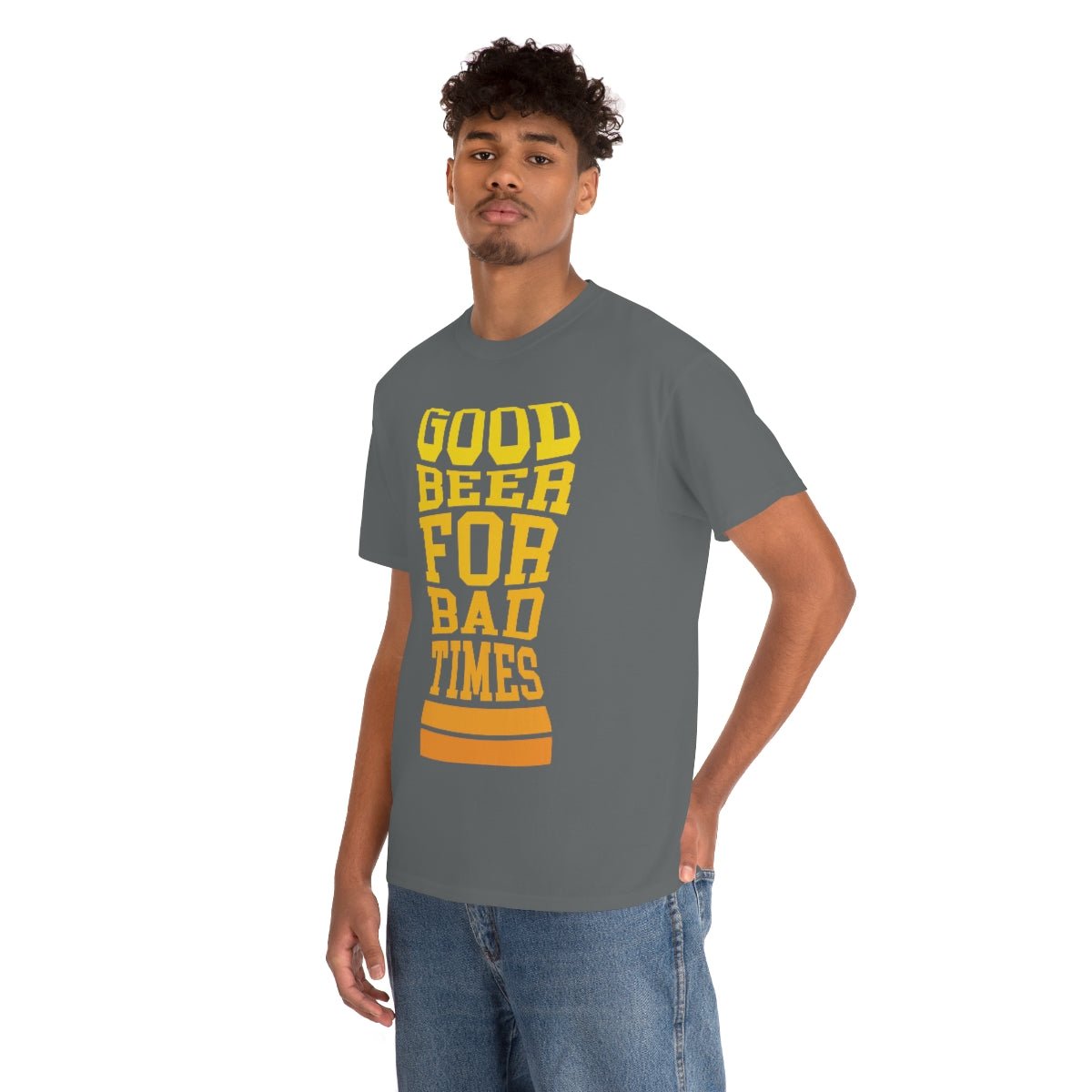 Good Beer For Bad Times Men's Cotton Tee - Salty Medic Clothing Co.