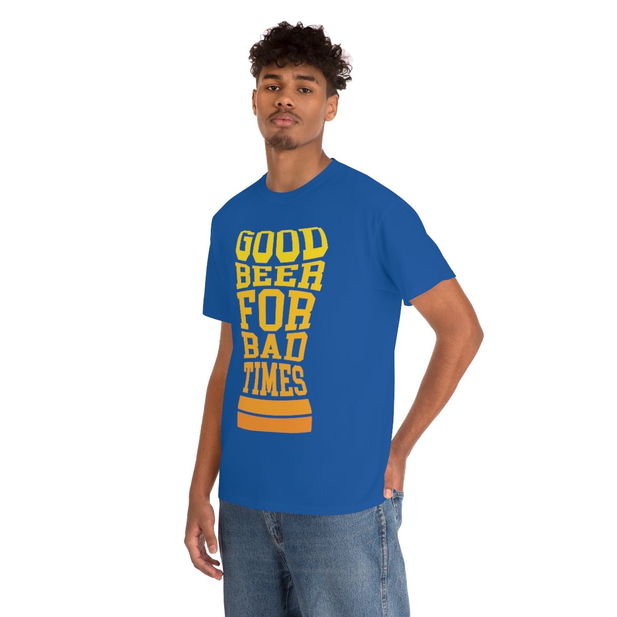 Good Beer For Bad Times Men's Cotton Tee