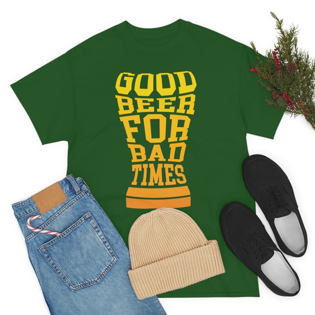 Good Beer For Bad Times Men's Cotton Tee - Salty Medic Clothing Co.