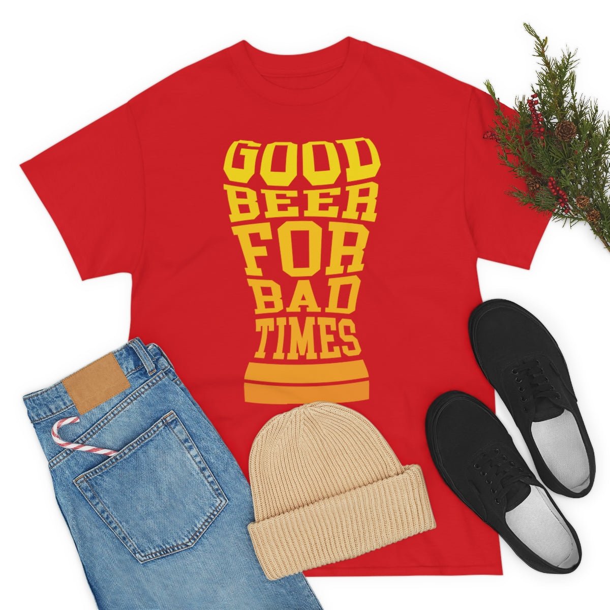 Good Beer For Bad Times Men's Cotton Tee - Salty Medic Clothing Co.